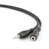 Кабель Gembird CCA-423-2M (3.5mm папа/мама, 2м, черный) Cablexpert