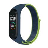 Ремешок на браслет фитнес Xiaomi mi band 3/4 Velcro Blue/light green