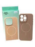 Чохол iPhone 15ProMax Silicon BEATS with MagSafe №6 Cappuccino