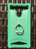 Бампер універсальний Silicon + Leather + Кільце 4.5 "(4,2-4,7) green" Акційна ціна "