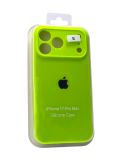 Чехол iPhone 17ProMax Silicon Case original FULL Camera №53 neon green (4you)