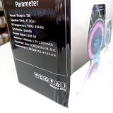 Портативна колонка ESS-108B (USB + SD + Bluetooth + FM + дисплей + адапт. від мережі + 1-динам) Black (дефект уп)