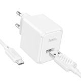СЗУ-USB HOCO CS11A 1 Usb+кабель Type-C White (блістер)