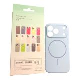 Чохол iPhone 17Pro Silicon BEATS with MagSafe №1 light blue