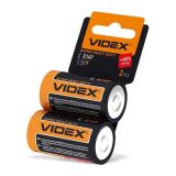 Батарейка Videx R14P/C сольова (2 на блістері, 24 в упаковці)