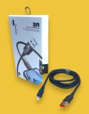Usb-cable iPhone 5 4you Dnister black (2.4A, Silicon Perfect, 1.5m) - Нова упаковка!