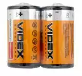 Батарейка Videx R14P / C сольова (2 в спайці, 24 в упаковці)