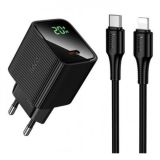СЗУ-Type-C HOCO CS82A PD20W (1Type-C) + кабель Type-C-Lightning Black