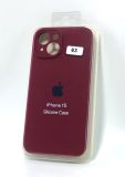Чехол iPhone 15 Silicon Case original FULL Camera №63 burgundy (4you)