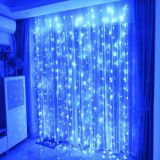 Гирлянда № 8 штора-роса 3*3м (USB/Пульт) Blue