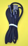 Usb-cable Micro USB 4you Rido Fast Charge ( 2.1A, круглий, тканина, чорний, 1.5М )