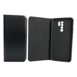 Flip Cover for Xiaomi Redmi 9 Fiber Black (4you)