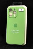 Чехол iPhone 13Pro Silicon Case original FULL Camera №1 green (4you)