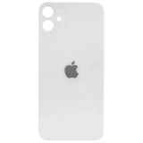 Заднє скло корпусу iPhone 11 (big hole) white (М) 