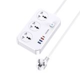 Фильтр сетевой Kakusiga KSC-948 1.5m (2500W, 3USB(1QC), Type C, 3 розетки) White