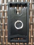 Бампер универсальный Silicon+Leather+Кольцо 4.5"(4,2-4,7) black "Акционная цена"