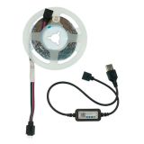 LED лента USB RGB 5V, IP 20, 5м, 50 светодиодов Bluetooth, на самоклейке (М) 