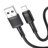 Usb-cable iPhone 5 HOCO X83 1m (круглый) Black