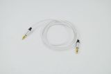 Аудіо кабель 3,5mm / 3,5mm AUX 1m (круглий) White