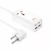 Подовжувач мережевий HOCO AC10A PD65W (2USB/2Type-C/1xSocket) White