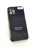 Чехол iPhone 12ProMax Silicon Case original FULL Camera №18 black (4you) (NO LOGO) "Акционная цена"