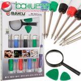 Набір інструментів BAKU BK-8600 (Отв.Т3, Т4Т5, Т6 "мерс" 2.0 + 1,5 -1,5 * 1,5, 2 медіатора і лупа (W)