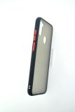 Чохол iPhone 12ProMax Silicon Gingle Matte Black / red