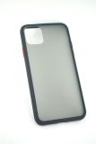 Чохол iPhone XS Max Silicon Gingle Matte black / red