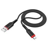 Usb-cable Micro USB HOCO X59 2,4A 1m (круглый,тканевый) Black