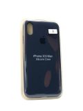 Чехол iPhone XS Max Silicon Case original FULL №8 Dark blue (4you)