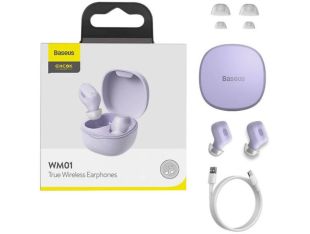 Bluetooth-гарнитура Baseus Encok True Wireless Earphones WM01 NGTW240005 Purple
