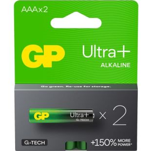 Батарейка GP 24AUPETA21-2GSB2 Ultra Plus Alkaline LR03, AAA (2 в блистере,20 в упаковке)