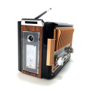Радіоприймач Golon RX-BT086 (Bluetooth, USB+SD, ліхтарик) Gold