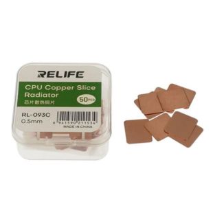 Термопрокладки мідні Relife RL-093C (12 x 14 x 0,5 мм, 50 шт) (M) 