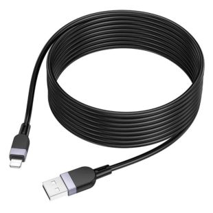 Usb-cable iPhone 5 HOCO X109 3m (круглий) Black