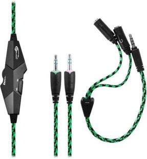 Наушники Gemix X-350 (микрофон, мониторы) Black/green