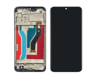 LCD Samsung A10s/A107 (2019) с черным тачскрином + дисплейная рамка (M) 