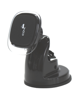 Holder 4you GL9 Black (присоска, прозора частина, компактний, потужний магніт 360°, РРЦ-283грн) 