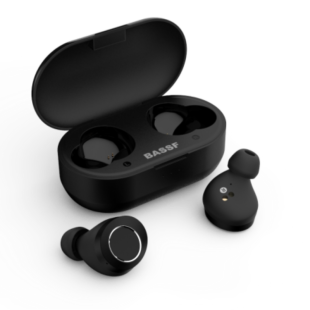 Bluetooth-гарнитура Bassf BassBuds ER-400 (+кейс для зарядки и хранения) Black