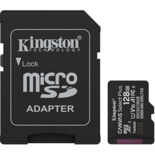 Micro SD 128Gb Kingston Canvas Select Plus Gen3 Class10 A1 с ад. (UHS-1) (R-150Mb/s)