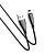 Usb-cable iPhone 5 HOCO U75 Blaze magnetic 3A 1.2m ( метал.коннект, круглий, тканевий ) Black