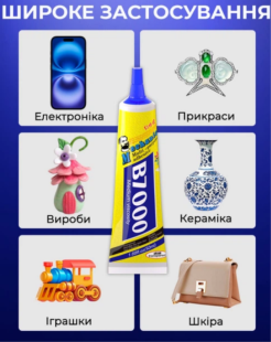 Клей силіконовий MECHANIC B7000 прозорий (3 мл,тюбик з дозатором) (М) - Ціна Тижня!