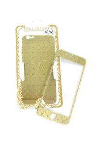 Защитное стекло iPhone 6 COLORFUL Gold (2pcs) гравировка LVl "Акционная цена"