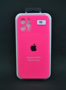 Чохол iPhone 12ProMax Silicon Case original FULL Camera № 52 ultra pink ( 4you ) 