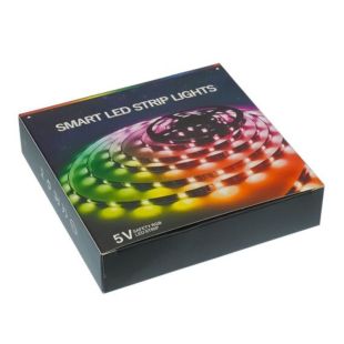 LED стрічка USB RGB 5V, IP 20, 2м, 20 світлодіодів, Bluetooth, на самоклейці (М) - Ціна Тижня!
