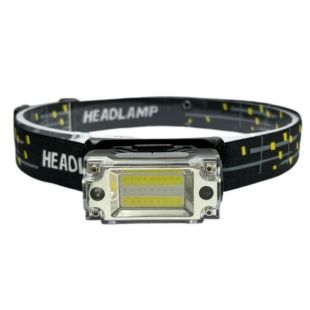 Фонарик налобный LED T133  COB, 200 1m,АКБ  встроенный 700 mAh, Type-C, 5 режимов,black (М)