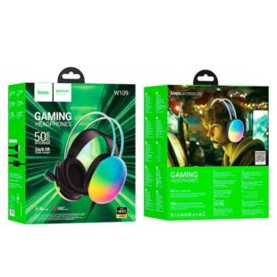 Гарнитура HOCO W109 (микрофон,LED) (Мониторы) Black