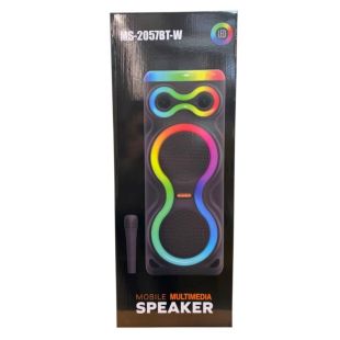 Портативная колонка MS-2057BT-W (USB+SD+Bluetooth+FM+дисплей+микрофон) 72см*25см*25см Black