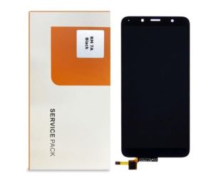 LCD Xiaomi Redmi 7A с черным тачскрином Service Pack (M) 