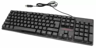 Клавіатура провідна ігрова KR-6300 (з різнобарвним підсвічуванням) Black